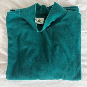 L.L. Bean Women's Turtle Neck Fleece Green